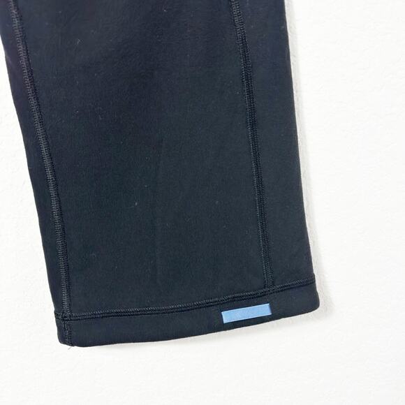 LULULEMON ATHLETICA GROOVE CROP BLUE BLACK WOMEN ATHLETIC LEGGINGS SIZE 4 - Picture 2 of 6
